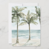 Tropische palmbomen Ocean Beach bruiloft Kaart (Achterkant)