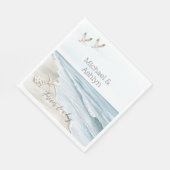 Tropische palmbomen Ocean Beach bruiloft Servet (Hoek)