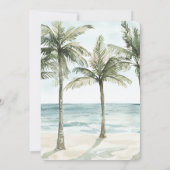 Tropische palmbomen Ocean Beach Verjaardag Kaart (Achterkant)