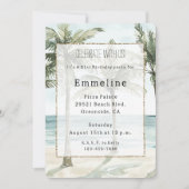 Tropische palmbomen Ocean Beach Verjaardag Kaart (Voorkant)