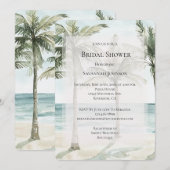 Tropische palmbomen Ocean Beach Vrijgezellenfeest Kaart (Voorkant / Achterkant)