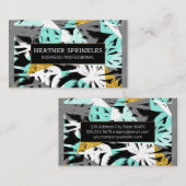 Tropische palmbomen omhullingswand visitekaartje (Voorkant / Achterkant)