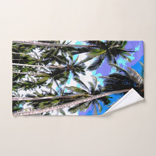 Tropische palmbomen ontwerpen. bad handdoek (Handdoek)