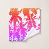 Tropische palmbomen ontwerpen. Kleurrijk Afstudere Bad Handdoek (Wasdoekje)