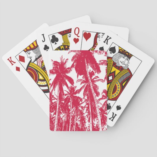 Tropische palmbomen ontwerpen. pokerkaarten (Achterkant)