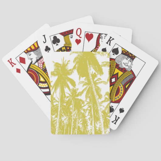 Tropische palmbomen ontwerpen. pokerkaarten (Achterkant)