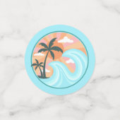 Tropische palmbomen op het eiland Hawaiian op de z Confetti (Kleine voorkant)