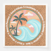 Tropische palmbomen op het eiland Hawaiian op de z Servet (Voorkant)