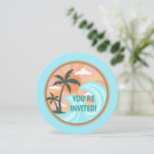 Tropische palmbomen op het Hawaïaanse eiland Kaart (Staand voorkant)