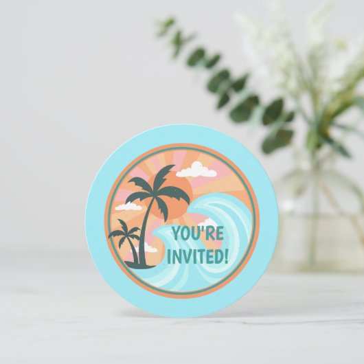 Tropische palmbomen op het Hawaïaanse eiland Kaart (Staand voorkant)