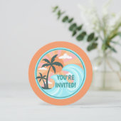 Tropische palmbomen op het Hawaïaanse eiland Kaart (Staand voorkant)