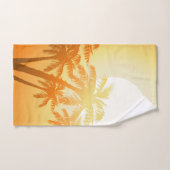 Tropische palmbomen op zonsondergang bad handdoek (Handdoek)