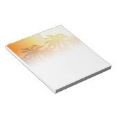 Tropische palmbomen op zonsondergang notitieblok (Schuin)