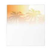 Tropische palmbomen op zonsondergang notitieblok (Voorkant)
