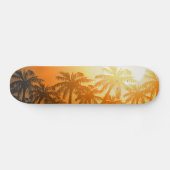 Tropische palmbomen op zonsondergang persoonlijk skateboard (Horizontaal)
