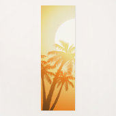 Tropische palmbomen op zonsondergang yogamat (Voorkant)
