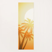 Tropische palmbomen op zonsondergang yogamat (Achterkant)