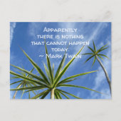 Tropische palmbomen Optimistisch Witty Twain Quote Briefkaart (Voorkant)