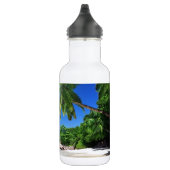 Tropische palmbomen paradijsstrand waterfles (Rechts)