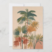 Tropische Palmbomen Pastel Boho Trouwdouche Kaart (Achterkant)