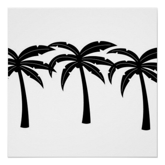 Tropische palmbomen perfect poster (Voorkant)