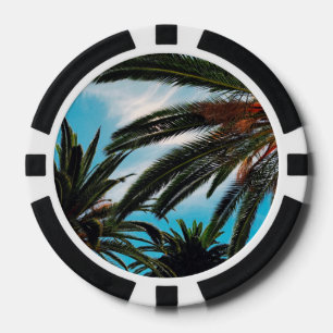 Tropische palmbomen poker chips