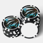 Tropische palmbomen poker chips (Opstapeling)