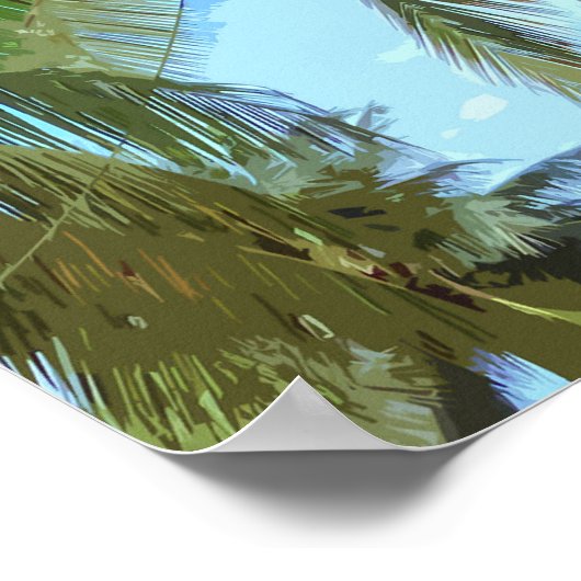 Tropische palmbomen | POSTER (Hoek)