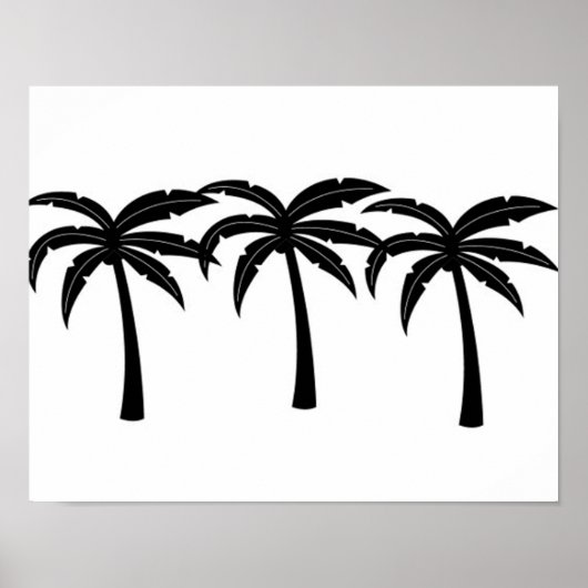 Tropische palmbomen poster (Voorkant)