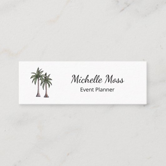 Tropische palmbomen Professioneel strand Mini Visitekaartje (Voorkant)