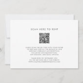 Tropische palmbomen QR Code Destination Wedding Kaart (Achterkant)