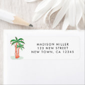 Tropische palmbomen Retouradres Etiket (Insitu)