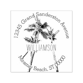 Tropische palmbomen Retouradres Zelfinktende Stempel