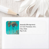 Tropische palmbomen retro etiket (Insitu)