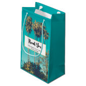 Tropische palmbomen Retro Party Dank u Klein Cadeauzakje (Achterkant Gekanteld)