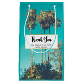 Tropische palmbomen Retro Party Dank u Klein Cadeauzakje (Voorkant)