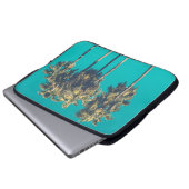 Tropische palmbomen retro sfeer laptop sleeve (Voorkant onderkant)
