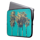 Tropische palmbomen retro sfeer laptop sleeve (Voorkant Links)