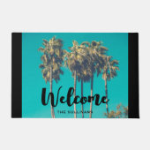 Tropische palmbomen retro vibe deurmat (Voorkant)