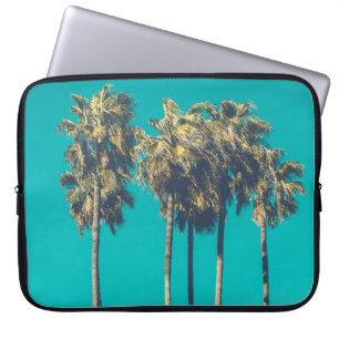 Tropische palmbomen retro vibe laptop sleeve