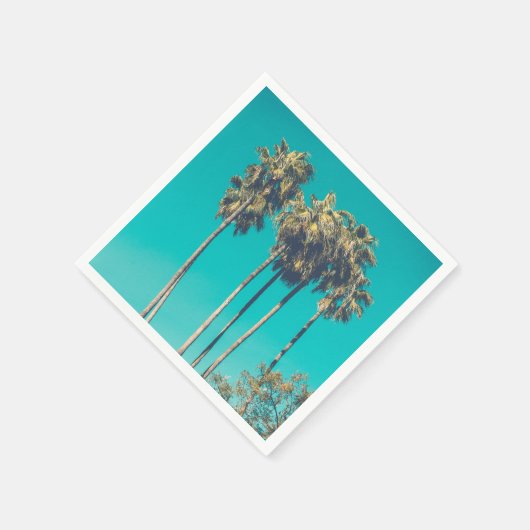 Tropische palmbomen retro vibe servet (Hoek)