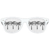Tropische palmbomen retro zonnebril (Voorkant)