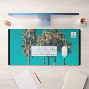 Tropische palmbomen retromonogram bureaumat