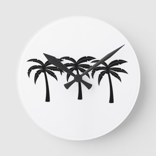 Tropische palmbomen ronde klok (Voorkant)