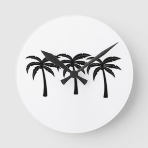 Tropische palmbomen ronde klok