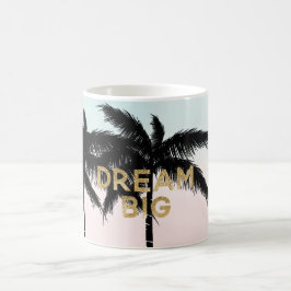 Tropische palmbomen Roze Mint Ombre goud droom gro Koffiemok