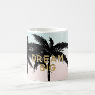Tropische palmbomen Roze Mint Ombre goud droom gro Koffiemok
