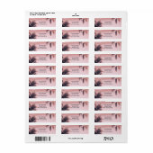 Tropische palmbomen & roze strand lichten etiket (Full Sheet)