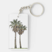 Tropische palmbomen Sleutelhanger (achterkant)