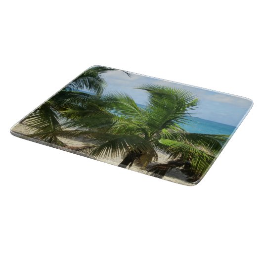Tropische palmbomen snijplank (Hoek)